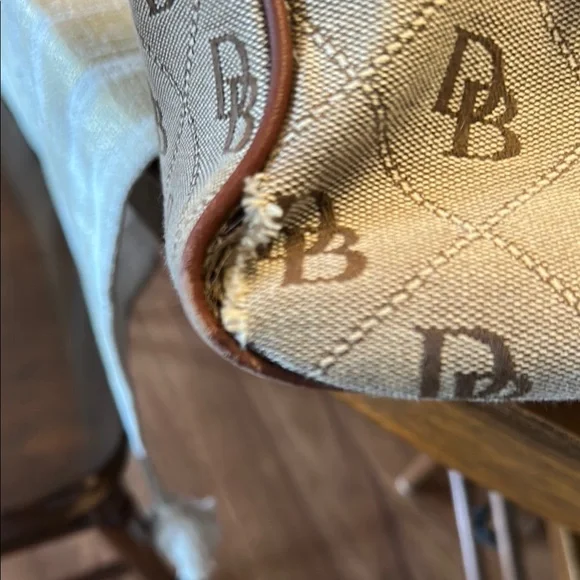 Dooney & Bourke Brown and Tan Tote Bag - Picture 4 of 10